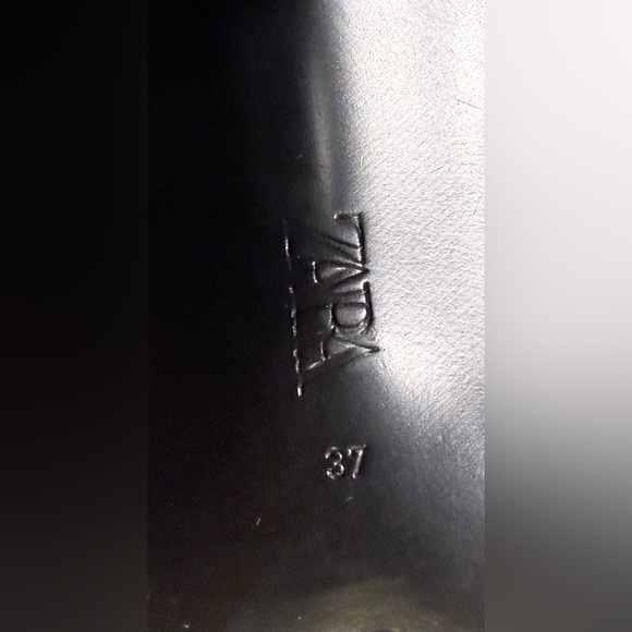 Zara Knotted Leather Heeled Sandals in Seafoam Green Size 6.5 - Picture 9 of 9